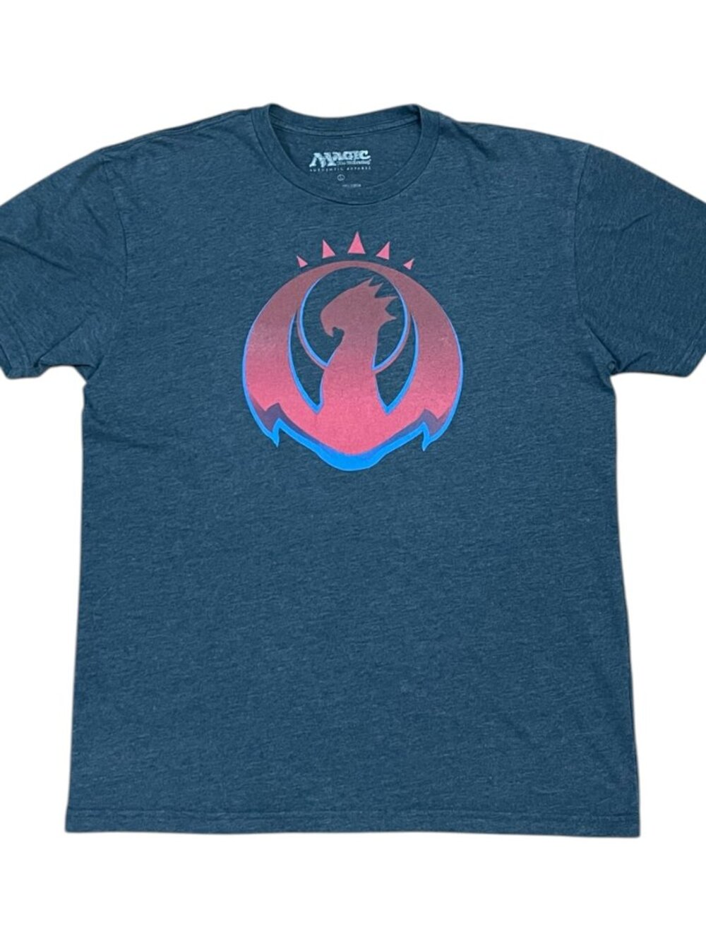 Magic the Gathering Graphic T-Shirt Dark Blue Heather Cotton Blend Sz Large